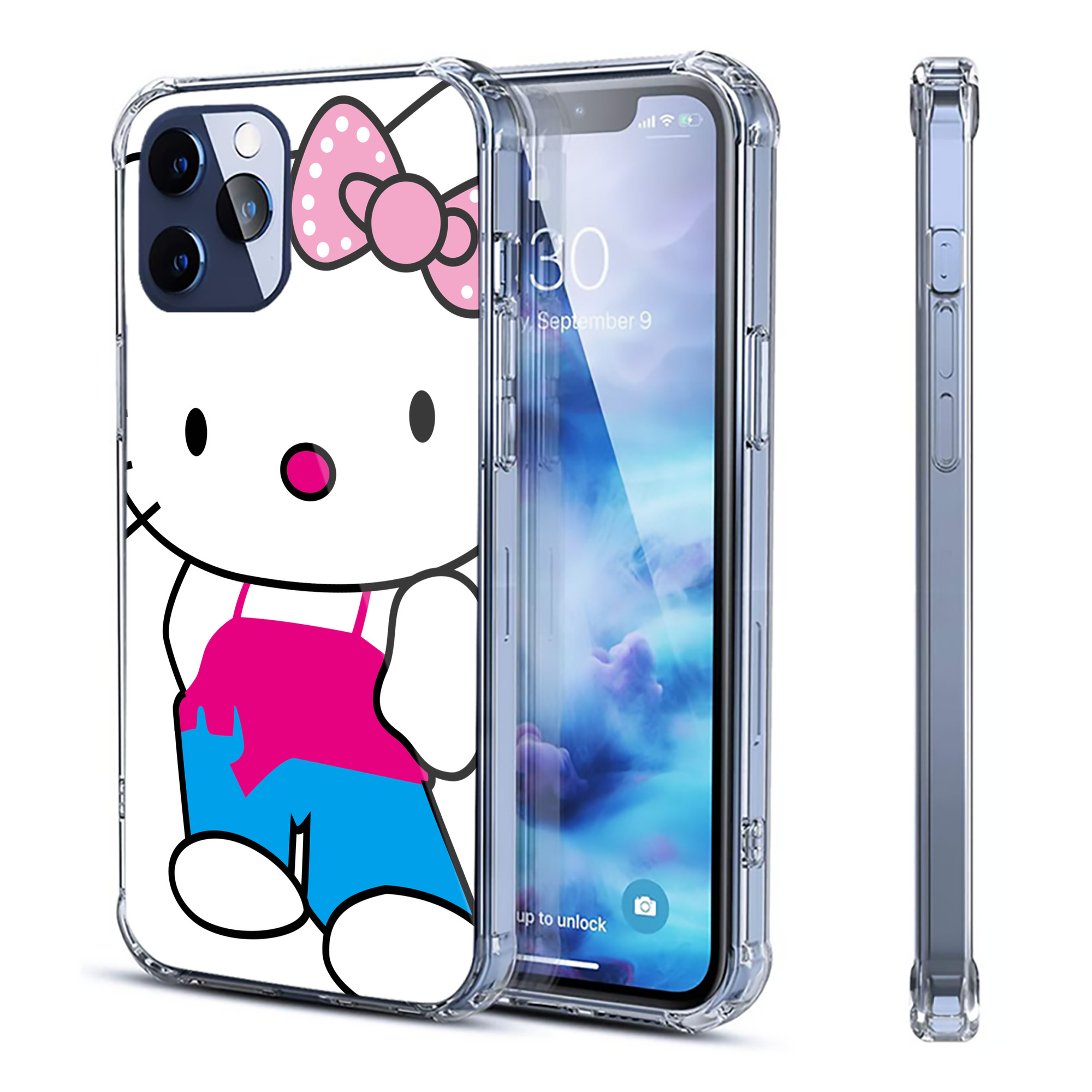 （画像用） Hello Kitty ハローキティ 【iPhone 12シリーズ対応】透明スマホケース（クリアソフトケース）